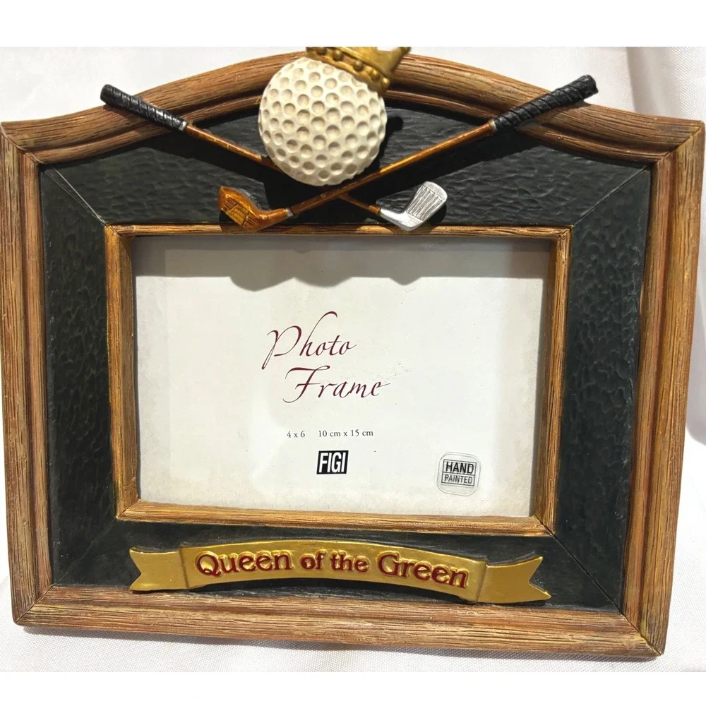 VTG Figi Queen of the Green Women's Golf Photo Frame 4x6 Collector Gift Desk Art